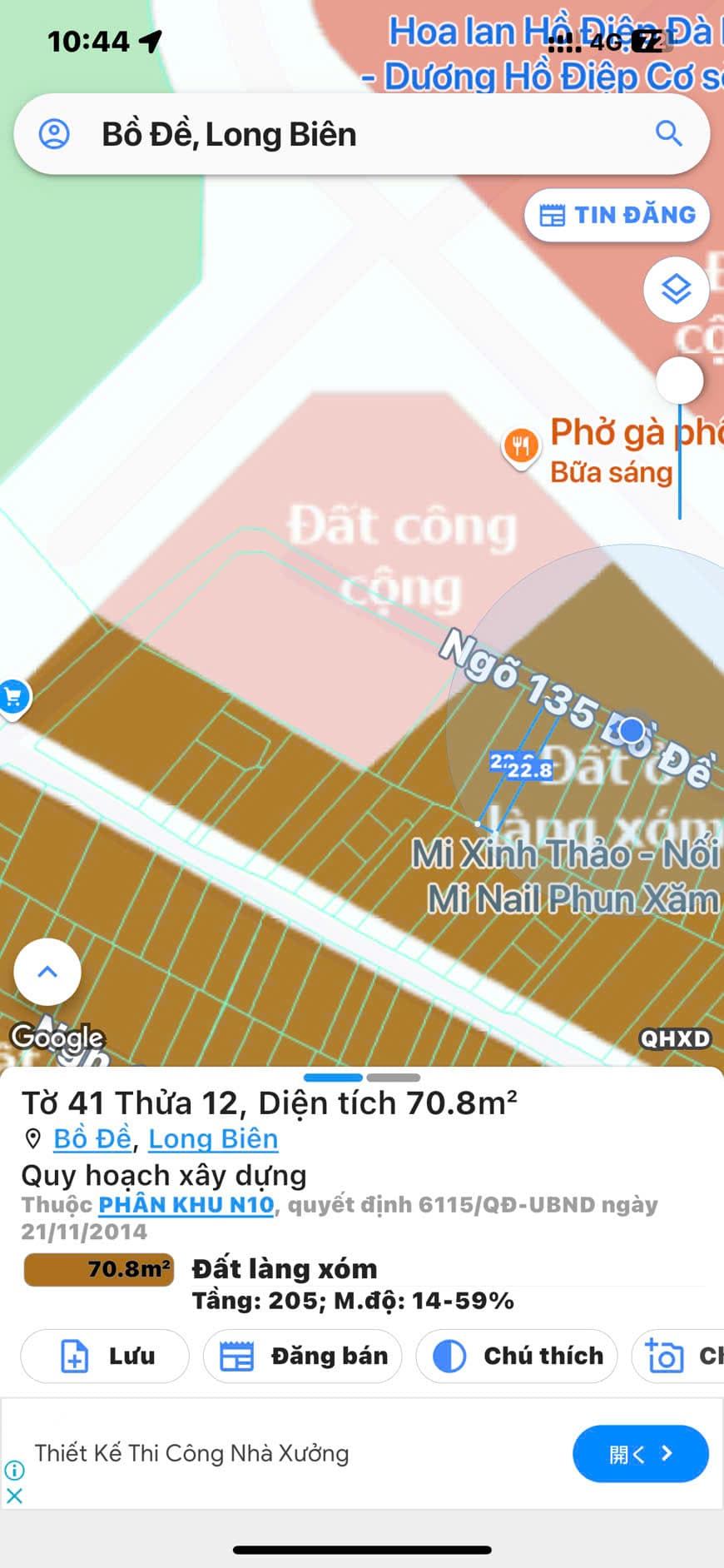 Nhà đất mặt phố, Long Biên, Hà Nội - 70m² giá 17.5 tỷ