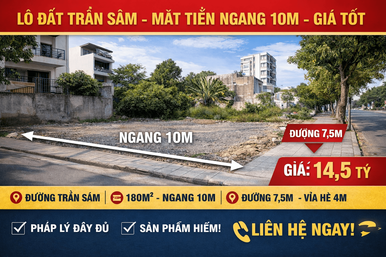 Nhà đất mặt phố, Sơn Trà, Đà Nẵng - 180m² giá 15 tỷ