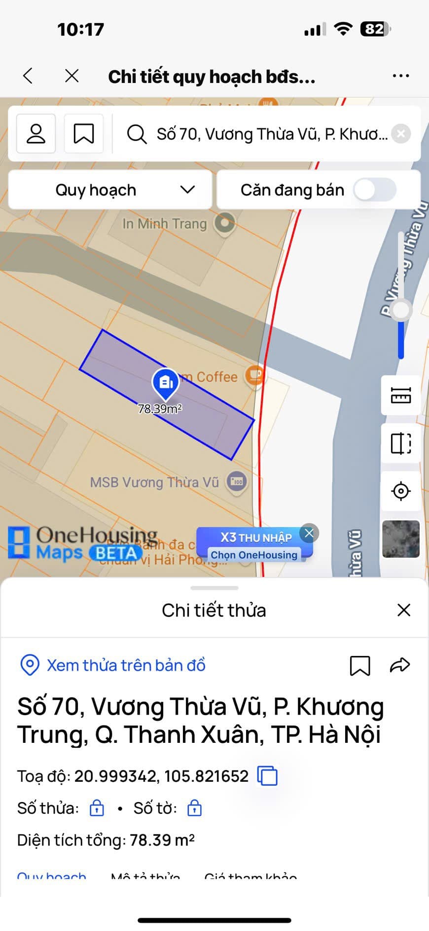 Nhà đất mặt phố, Thanh Xuân, Hà Nội - 73m² giá 44.6 tỷ