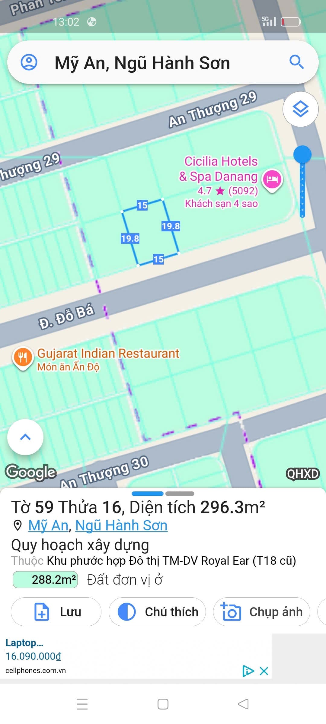 Nhà đất mặt phố, Ngũ Hành Sơn, Đà Nẵng - 296.3m² giá 147 tỷ
