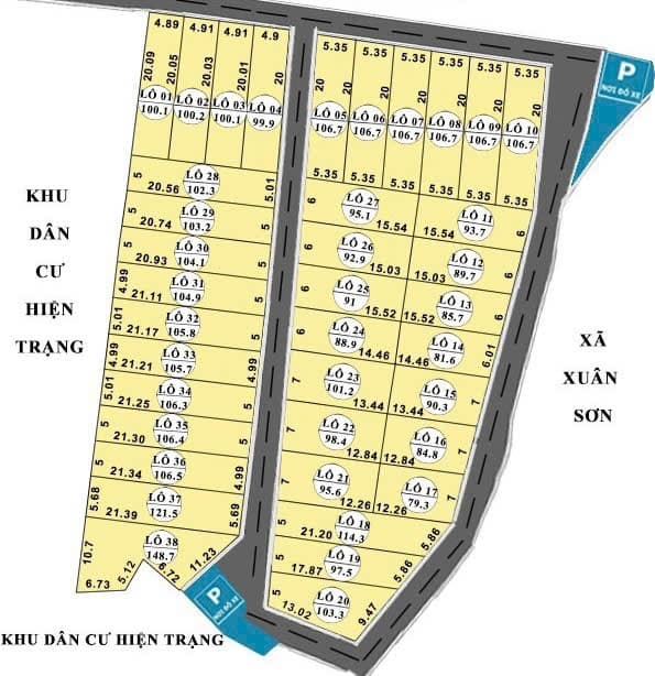 Nhà đất mặt phố, Thọ Xuân, Thanh Hóa - 107m² giá 0.4 tỷ