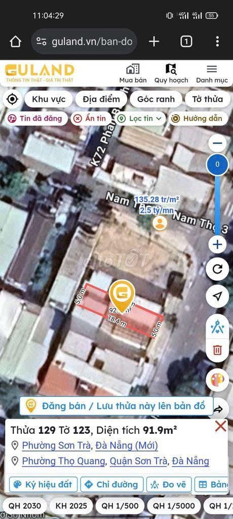 Nhà đất mặt phố, Sơn Trà, Đà Nẵng - 92m² giá 11.8 tỷ