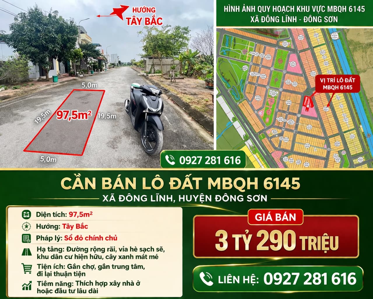 Nhà đất mặt phố Đông Sơn, Thanh Hóa - 97m² giá 3.29 tỷ