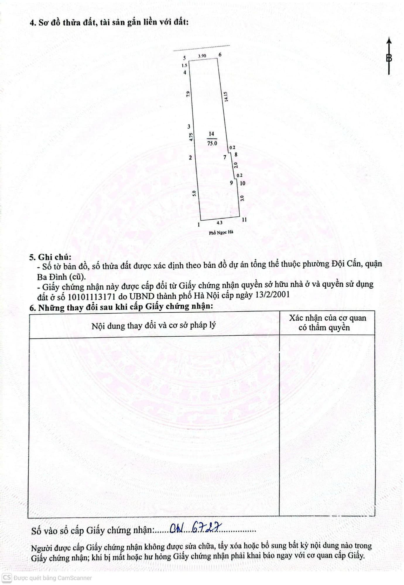 Nhà đất mặt phố, Ba Đình, Hà Nội - 75m² giá 18.96 tỷ