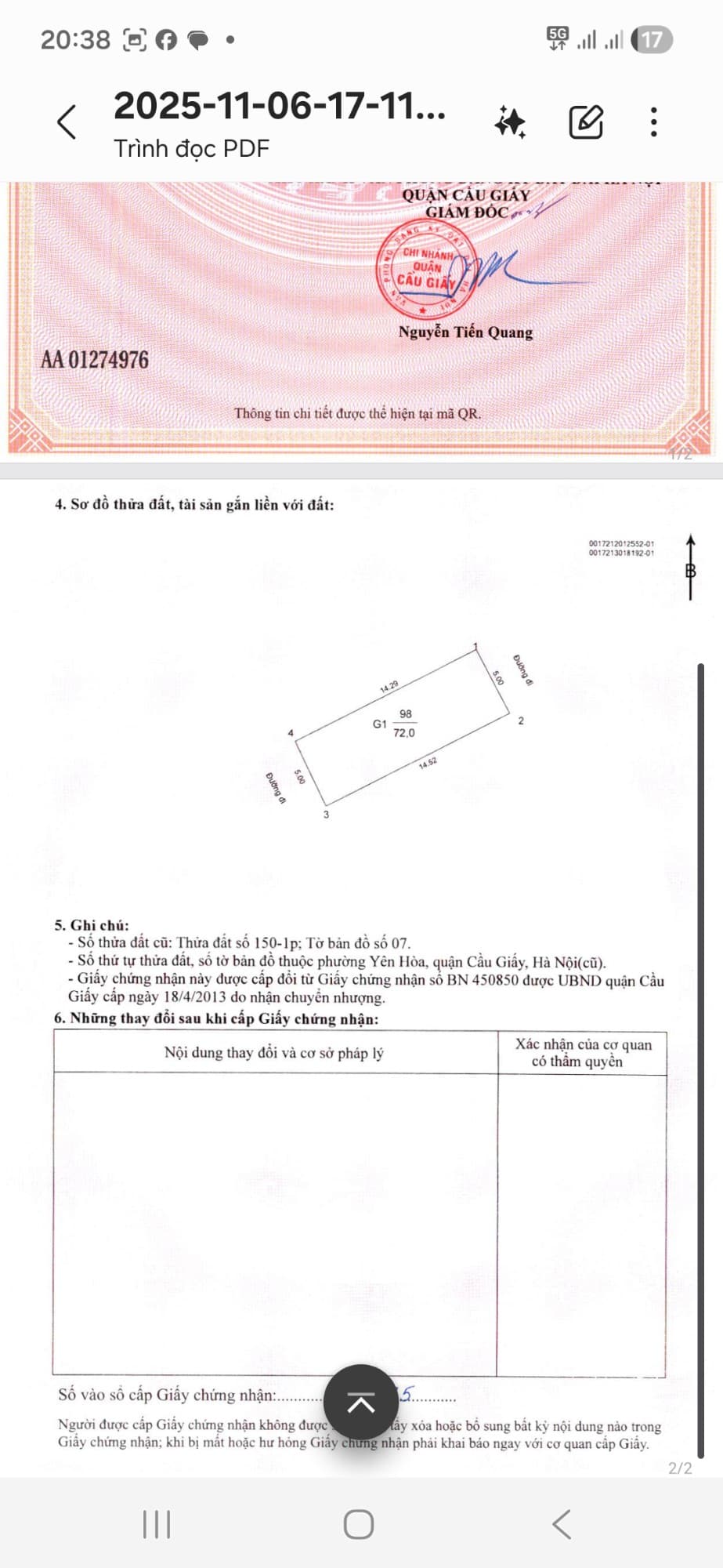 Nhà đất mặt phố, Cầu Giấy, Hà Nội - 72m² giá 52 tỷ
