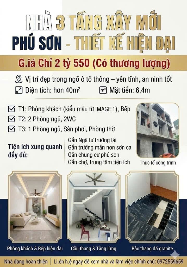 Nhà đất mặt phố Thanh Hóa, Thanh Hóa - 41m² giá 2.55 tỷ