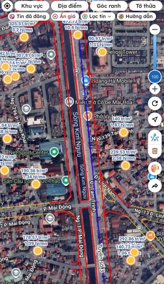 Nhà đất mặt phố, Hoàng Mai, Hà Nội - 210m² giá 160 tỷ