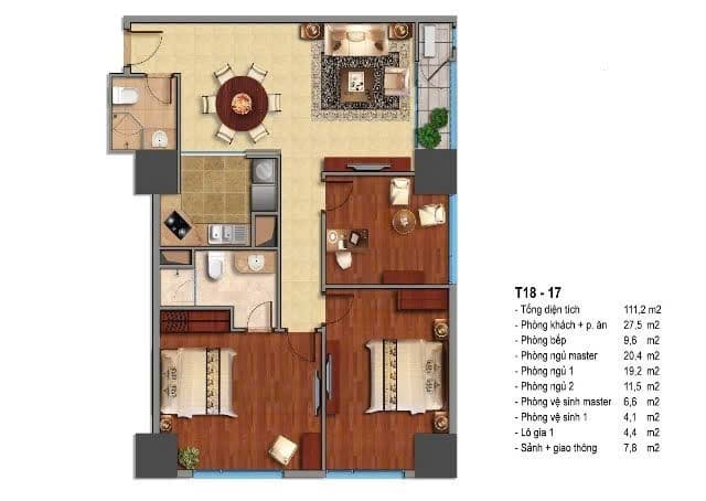 Căn hộ mặt phố, Hoàng Mai, Hà Nội - 114m² giá 13.8 tỷ