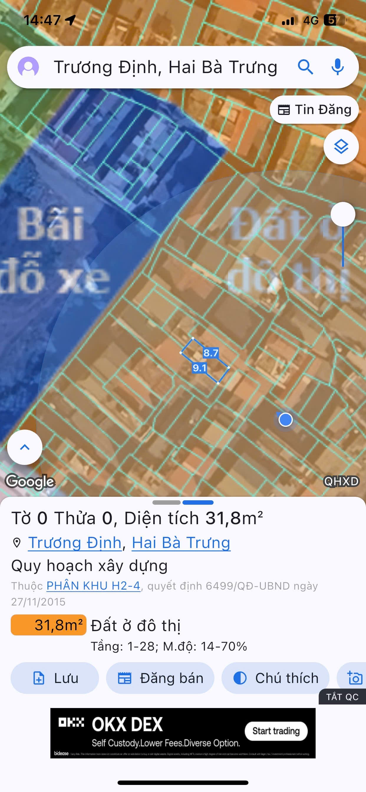 Nhà đất mặt phố, Hoàng Mai, Hà Nội - 30m² giá 7 tỷ