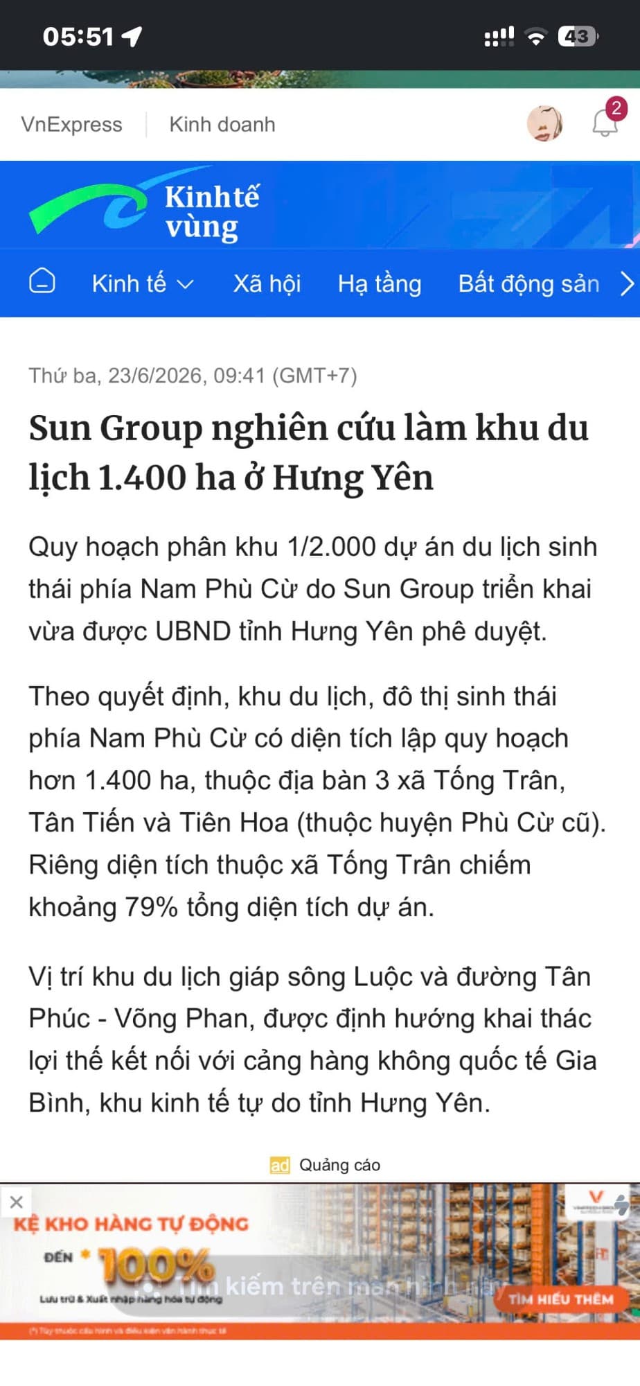 Nhà đất mặt phố Phù Cừ, Hưng Yên - 113m² giá 1.95 tỷ