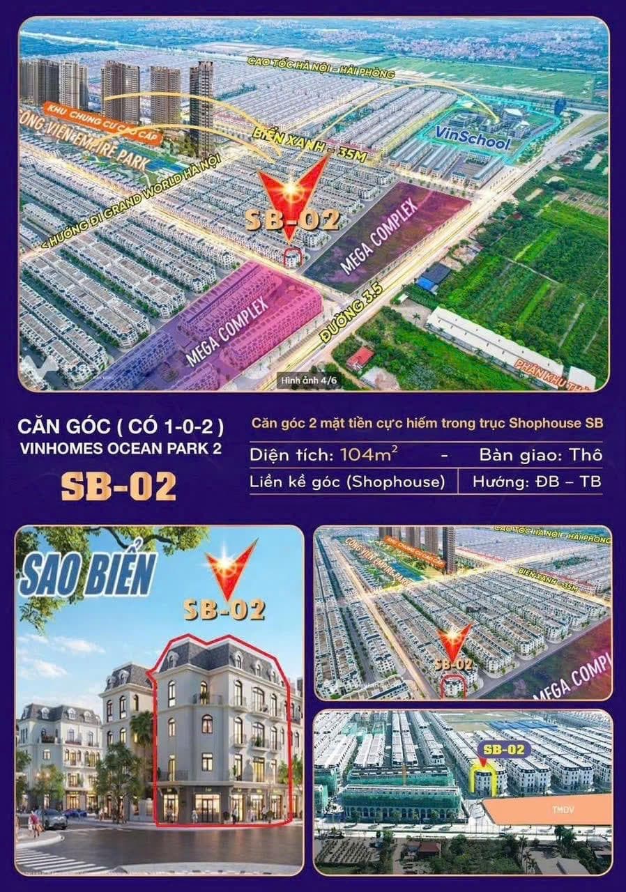 Nhà đất The Empire - Vinhomes Ocean Park 2 - 1, 4m² giá 21.8 tỷ